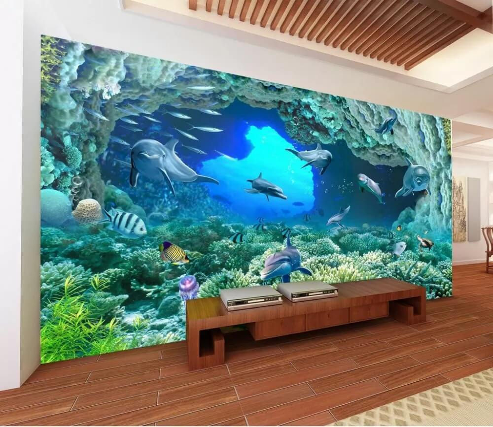Unter dem Korallenbogen in einem Interieur