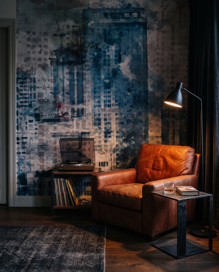 Skyline in grauen Schichten — Interieur 4