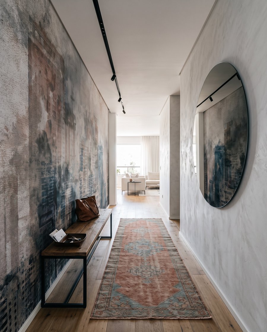 Skyline in grauen Schichten — Interieur 5