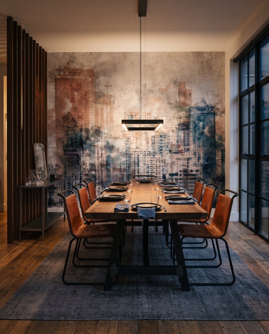 Skyline in grauen Schichten — Interieur 6