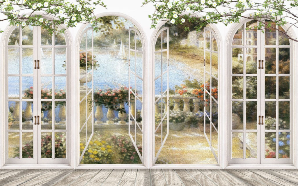 Blick in den Garten — ganzes Design
