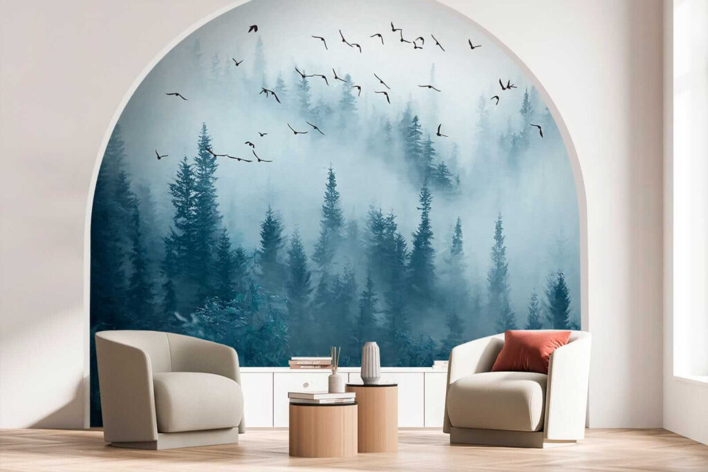 Vögel über dem Kiefernwald — Interieur 7