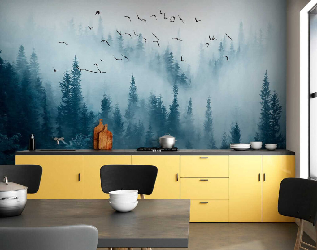 Vögel über dem Kiefernwald — Interieur 8