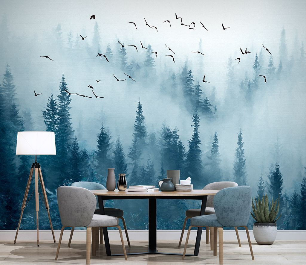 Vögel über dem Kiefernwald — Interieur 1