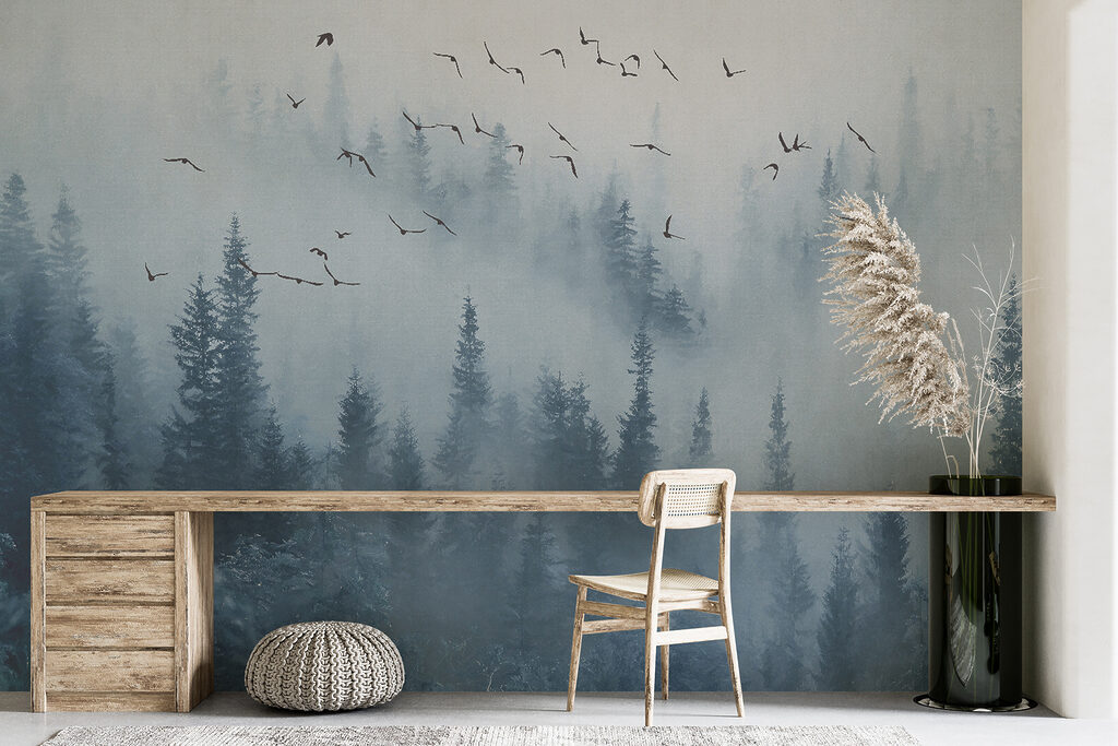 Vögel über dem Kiefernwald — Interieur 11