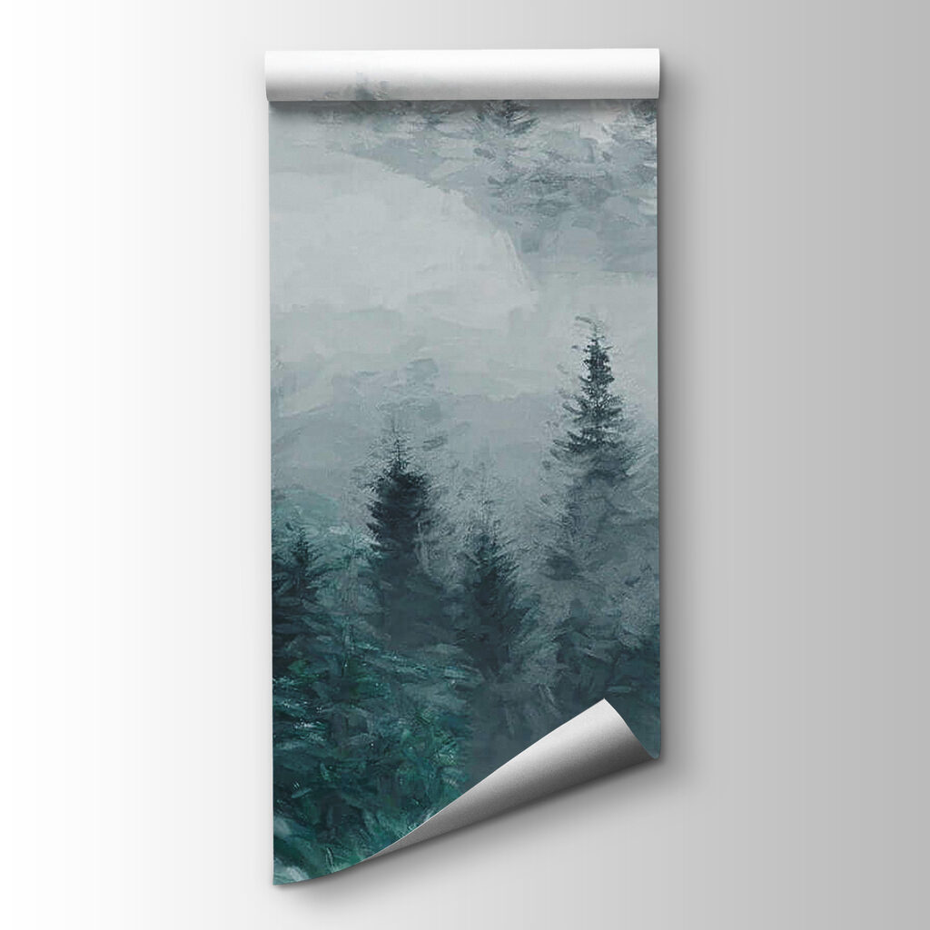 Nebliger Wald mit Vögeln — Produktansicht
