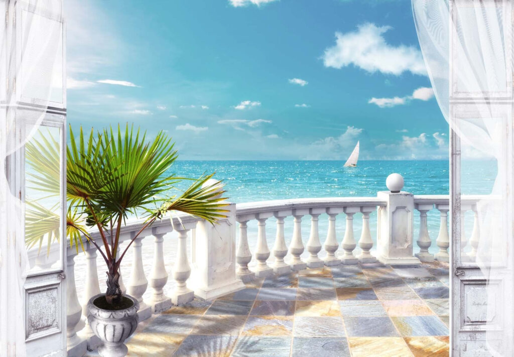Balkon am Meer — ganzes Design