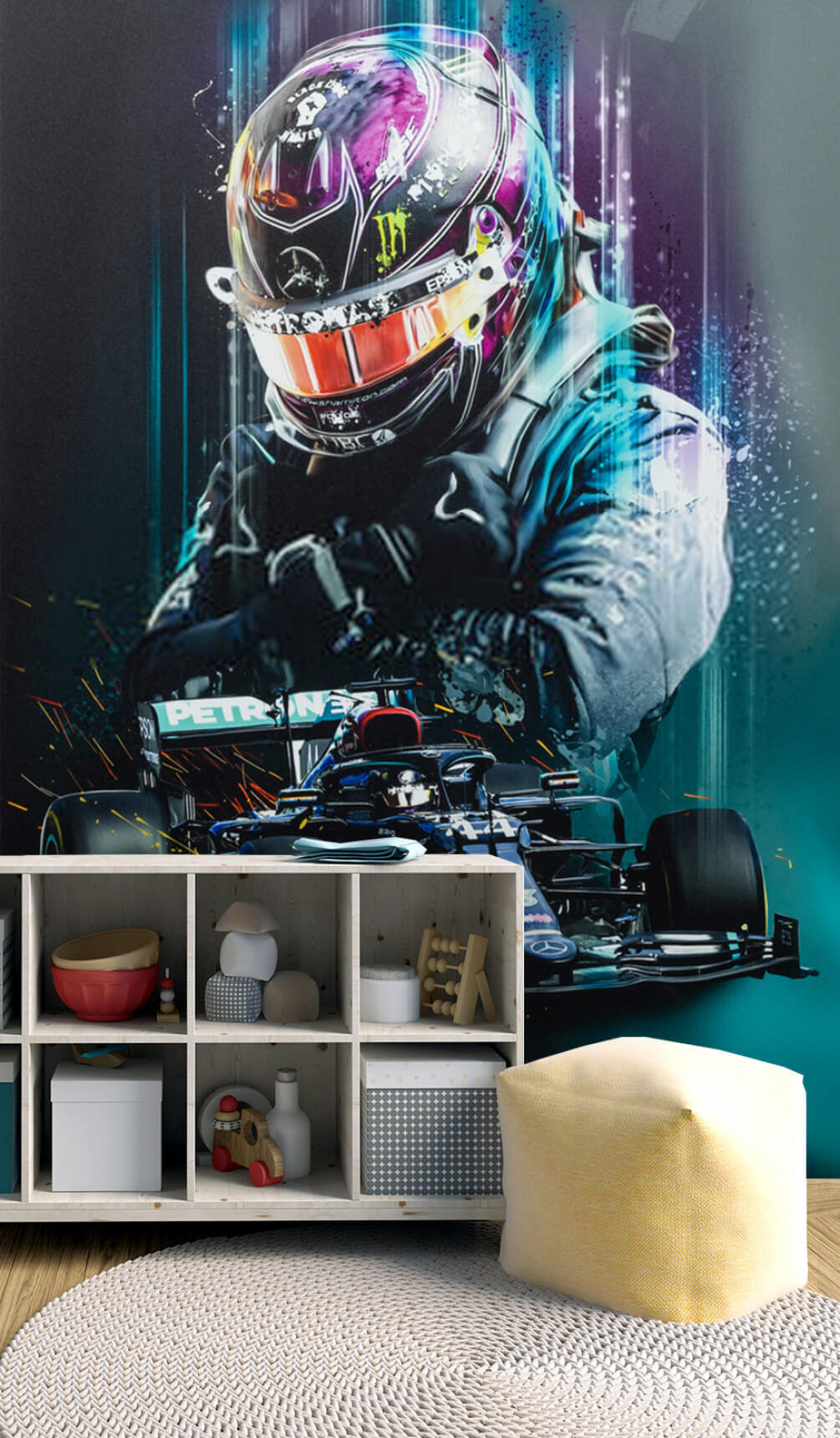 Fahrer mit Helm — Interieur 1