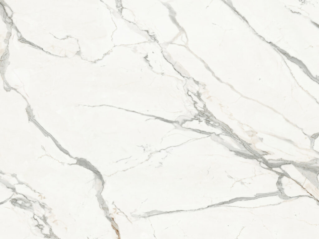 Weißer Marmor, graue Adern — ganzes Design