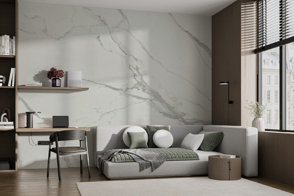 Weißer Marmor, graue Adern — Interieur 2