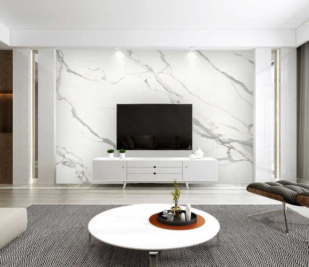 Weißer Marmor, graue Adern — Interieur 1