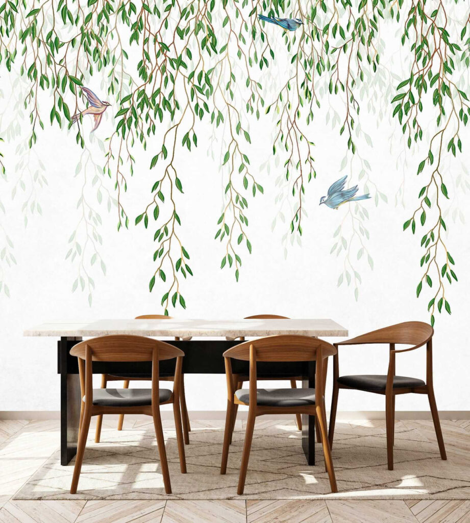 Zarter Blättervorhang — Interieur 2