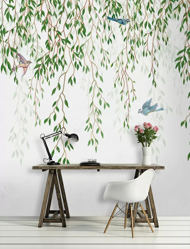 Zarter Blättervorhang — Interieur 1