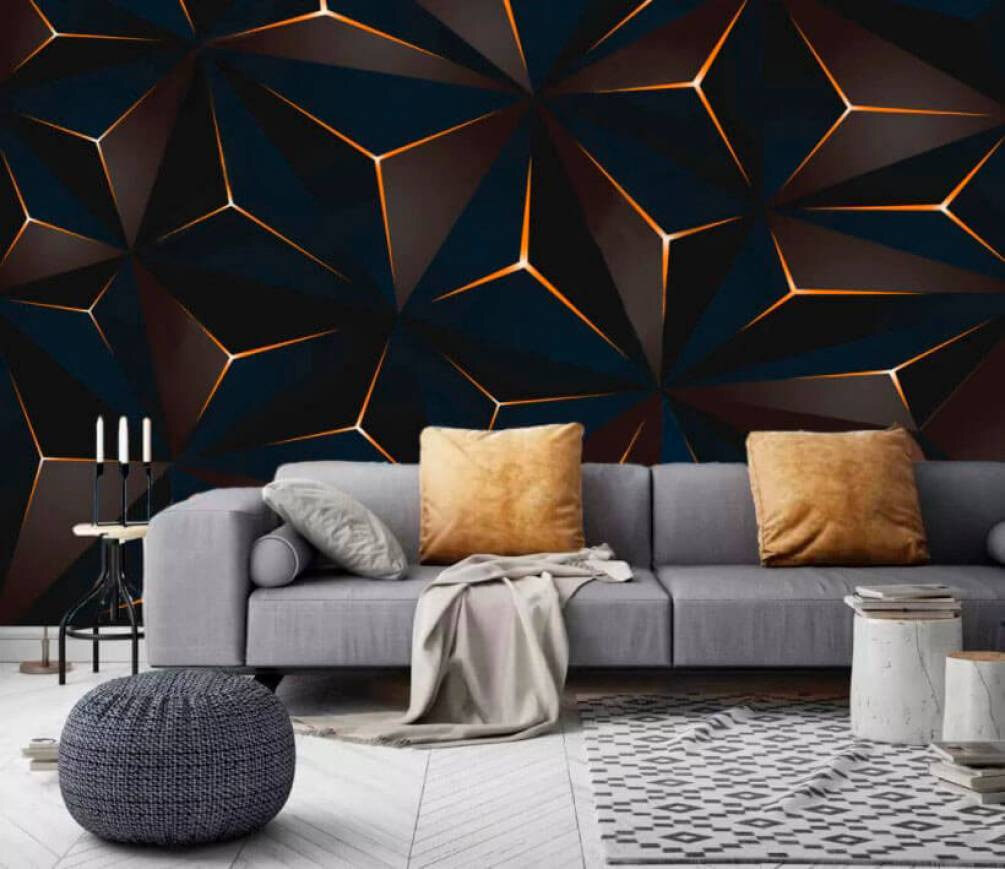 Dunkle Facetten, Kupferkonturen in einem Interieur