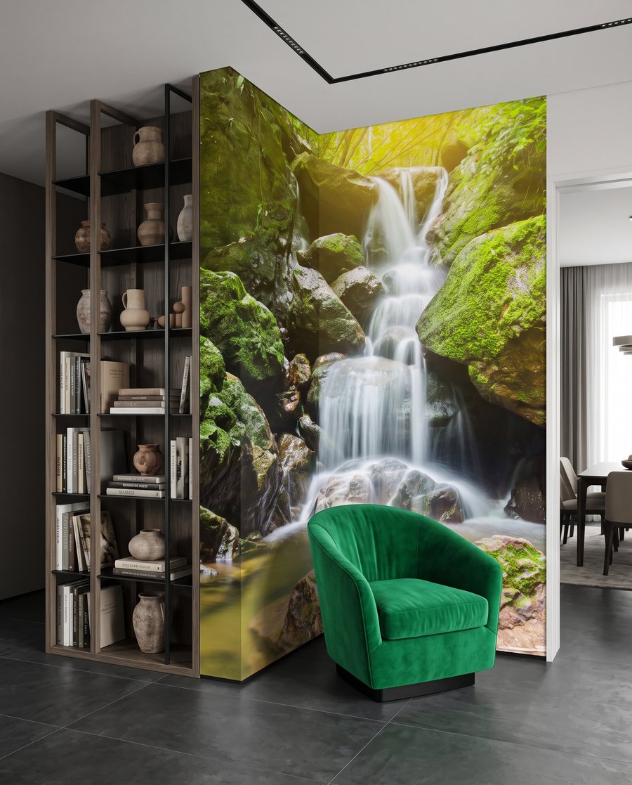 Bach im grünen Schatten in einem Interieur