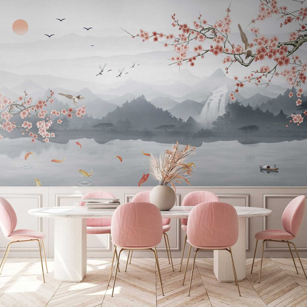 Blütenzweige über dem See — Interieur 6