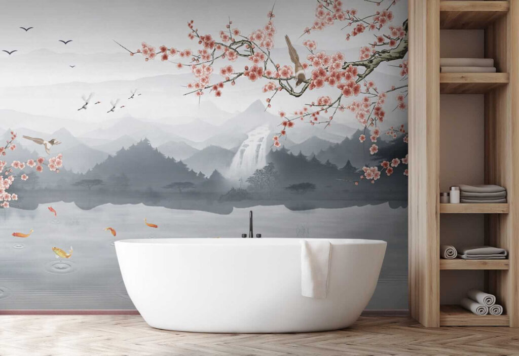 Blütenzweige über dem See — Interieur 4