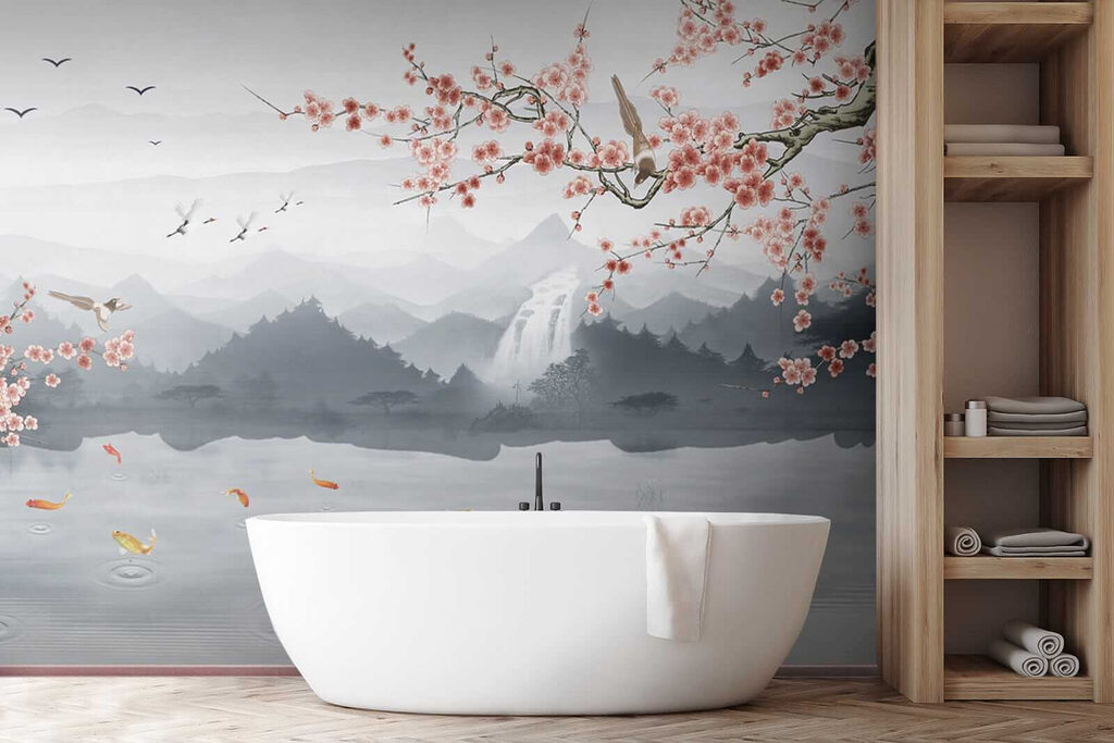 Blütenzweige über dem See — Interieur 7