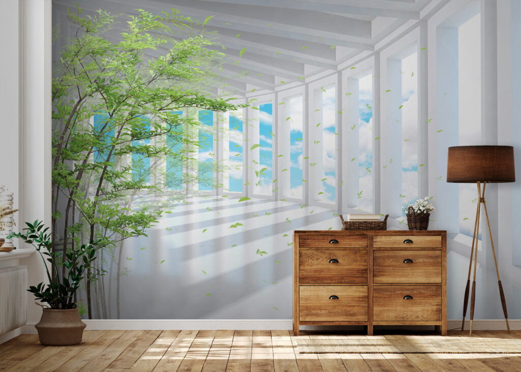 Heller Korridor in einem Interieur
