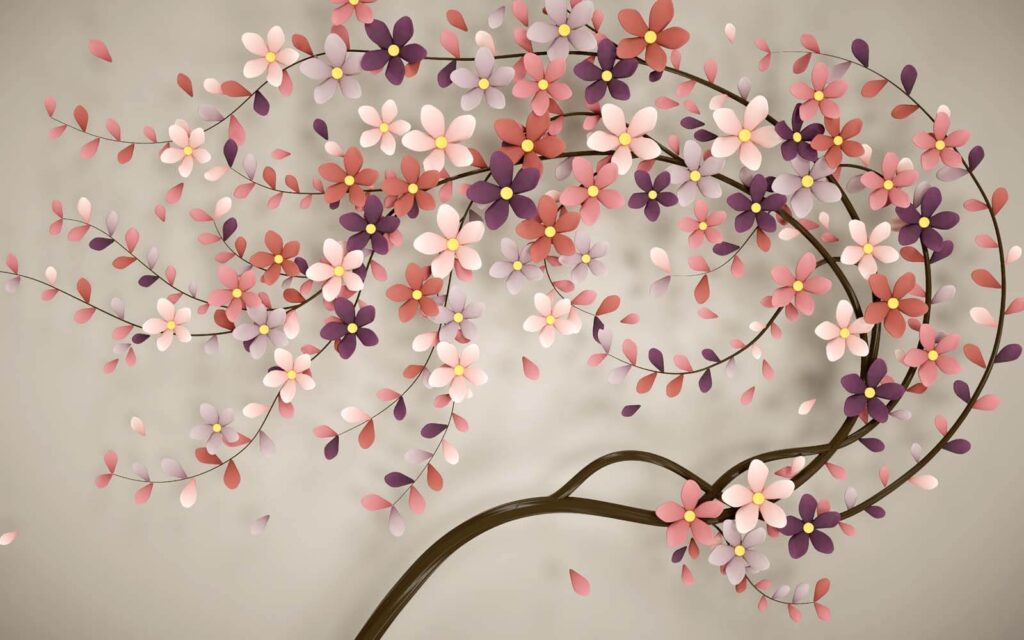 Baum voller Blüten — ganzes Design