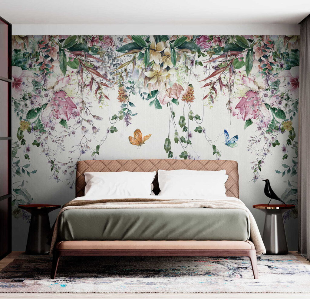 Blumengirlanden mit Schmetterlingen — Interieur 4