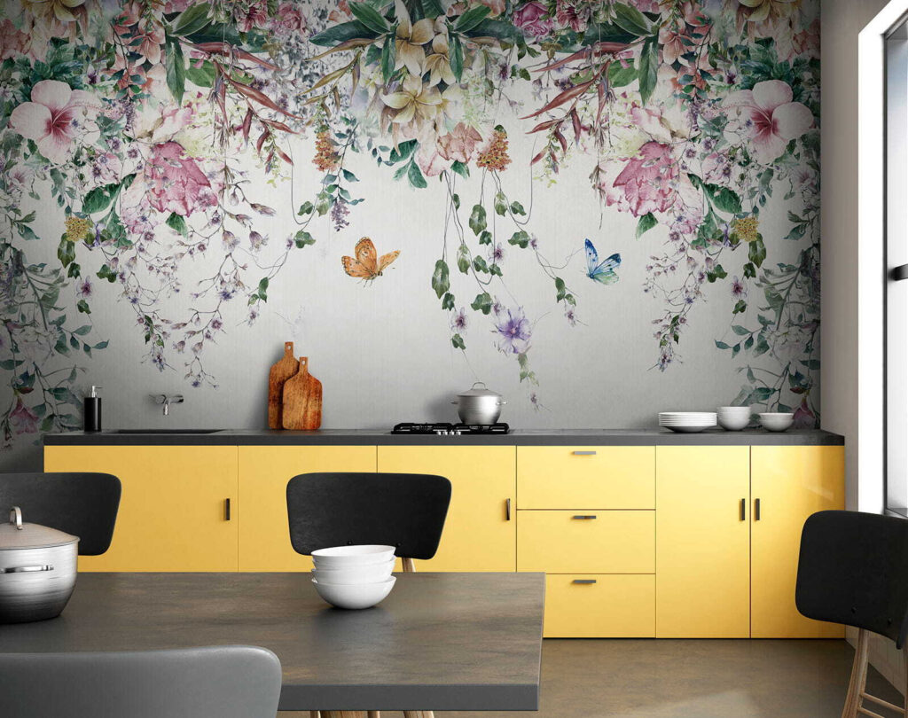 Blumengirlanden mit Schmetterlingen — Interieur 8
