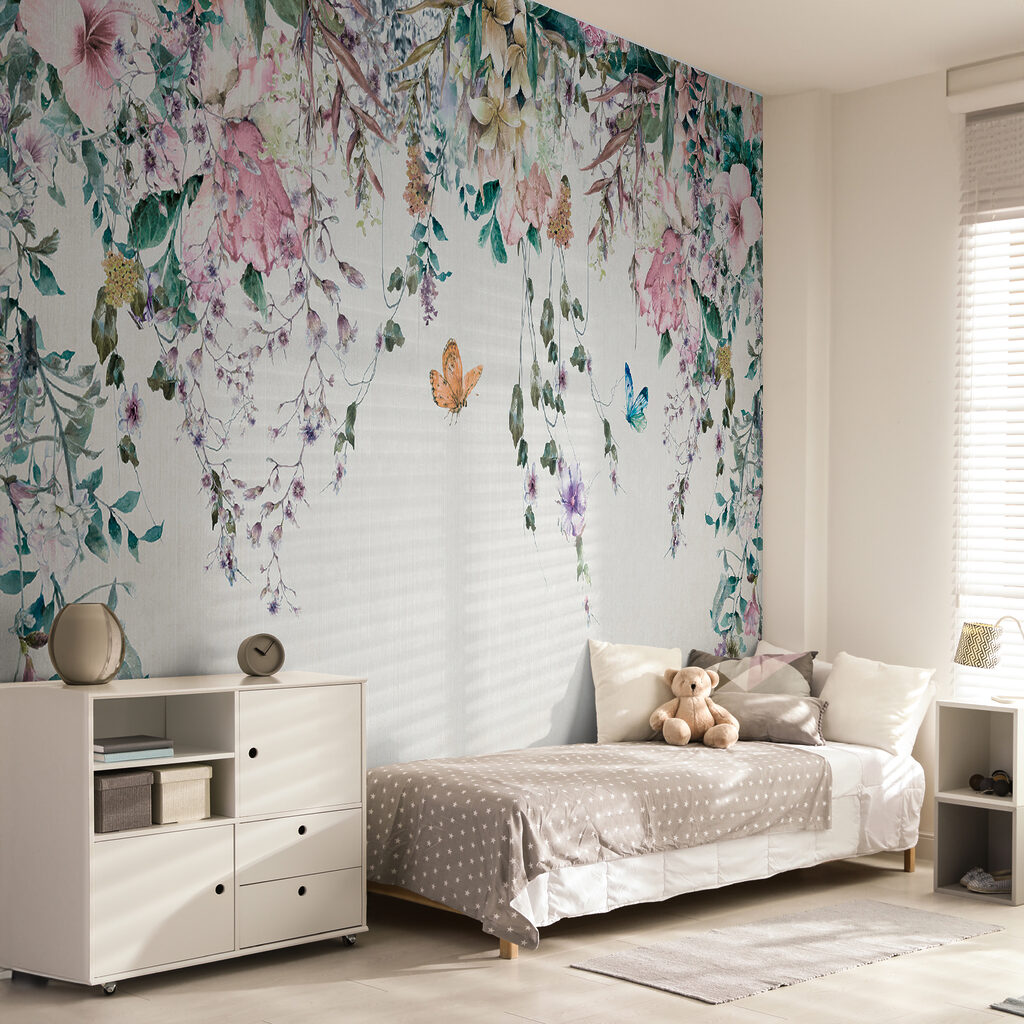 Blumengirlanden mit Schmetterlingen — Interieur 11