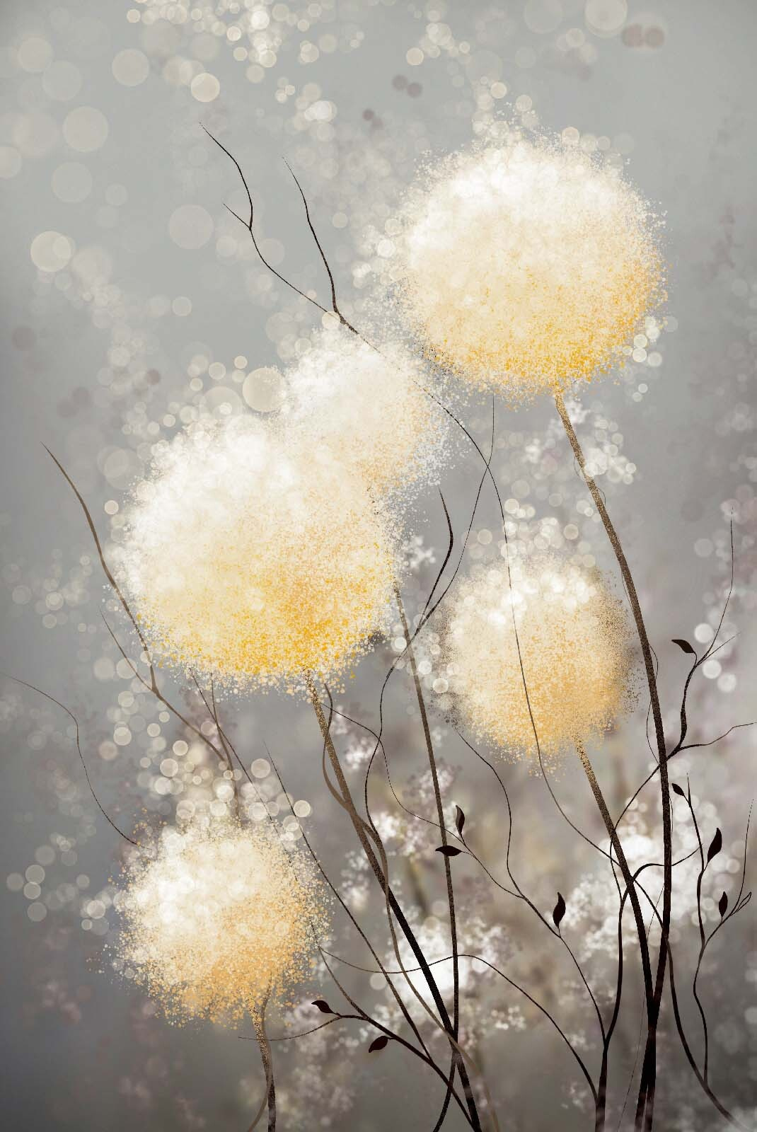 Flauschige Blütenbälle — ganzes Design