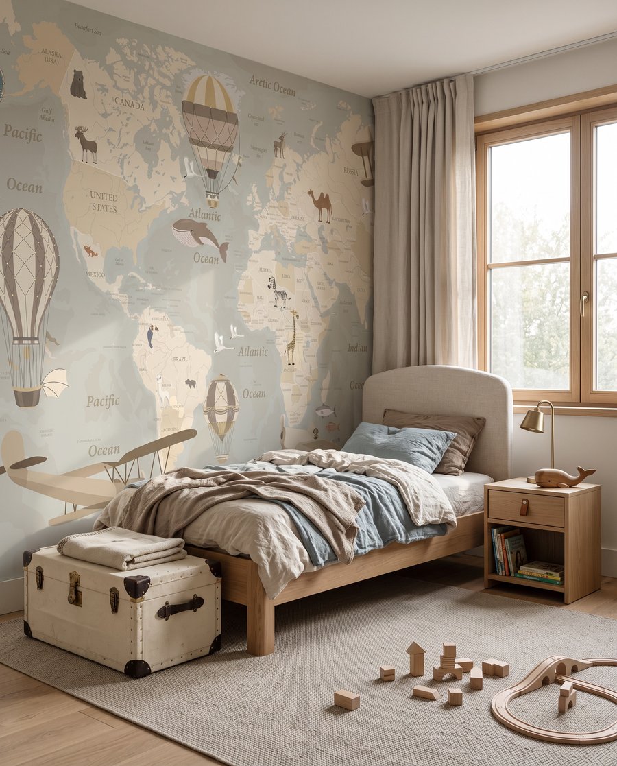 Auf Weltreise in einem Interieur