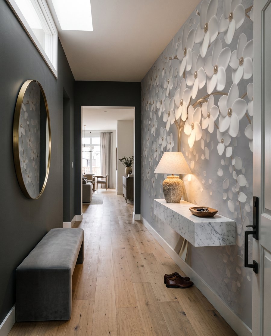 Weiße Blüten, goldener Stamm — Interieur 4