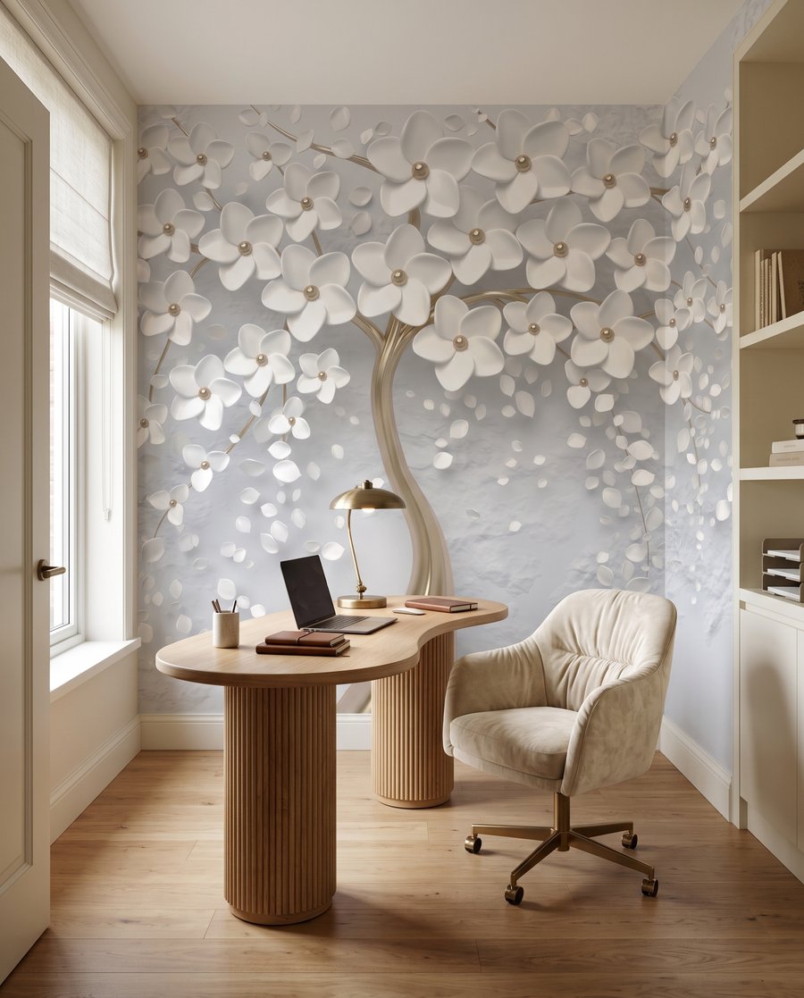 Weiße Blüten, goldener Stamm — Interieur 7