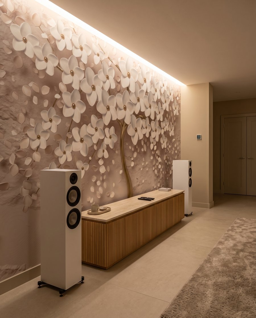 Weiße Blüten, goldener Stamm — Interieur 5