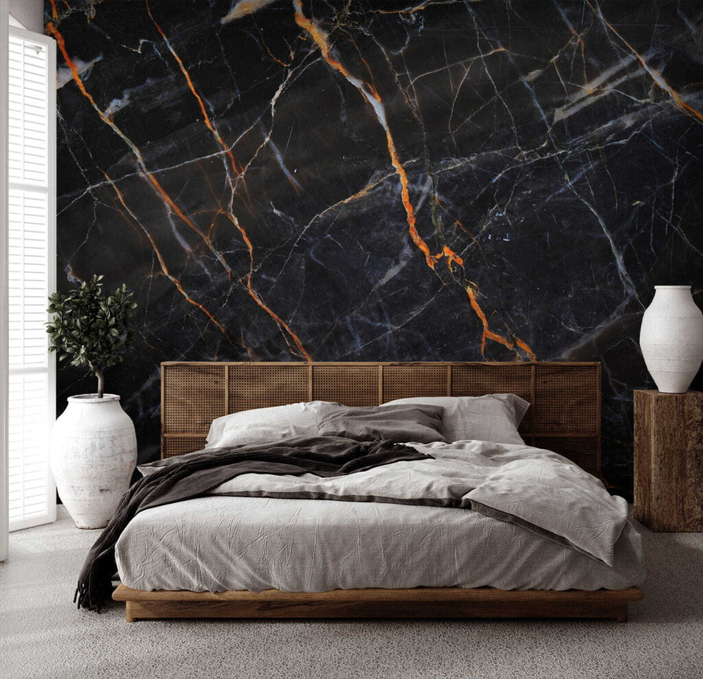 Schwarzer Marmor, feurige Adern — Interieur 2
