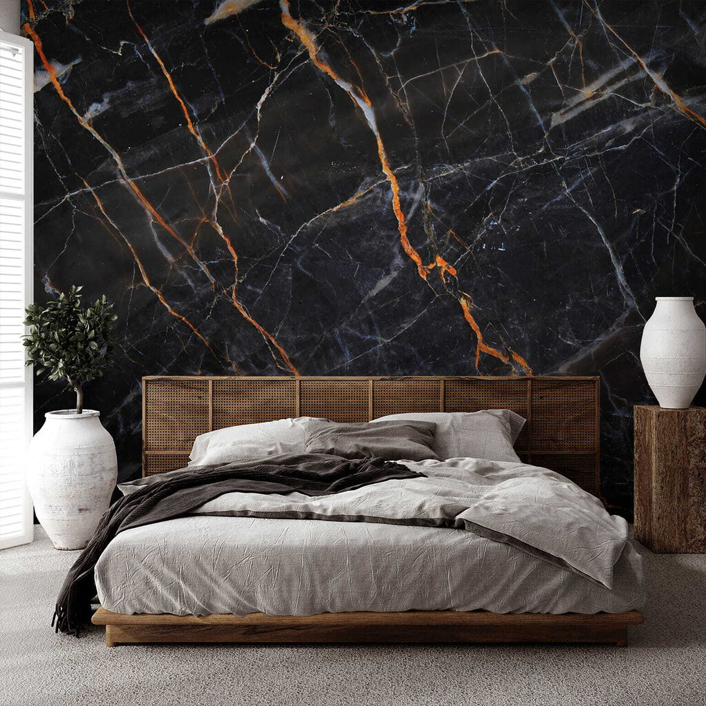Schwarzer Marmor, feurige Adern — Interieur 10