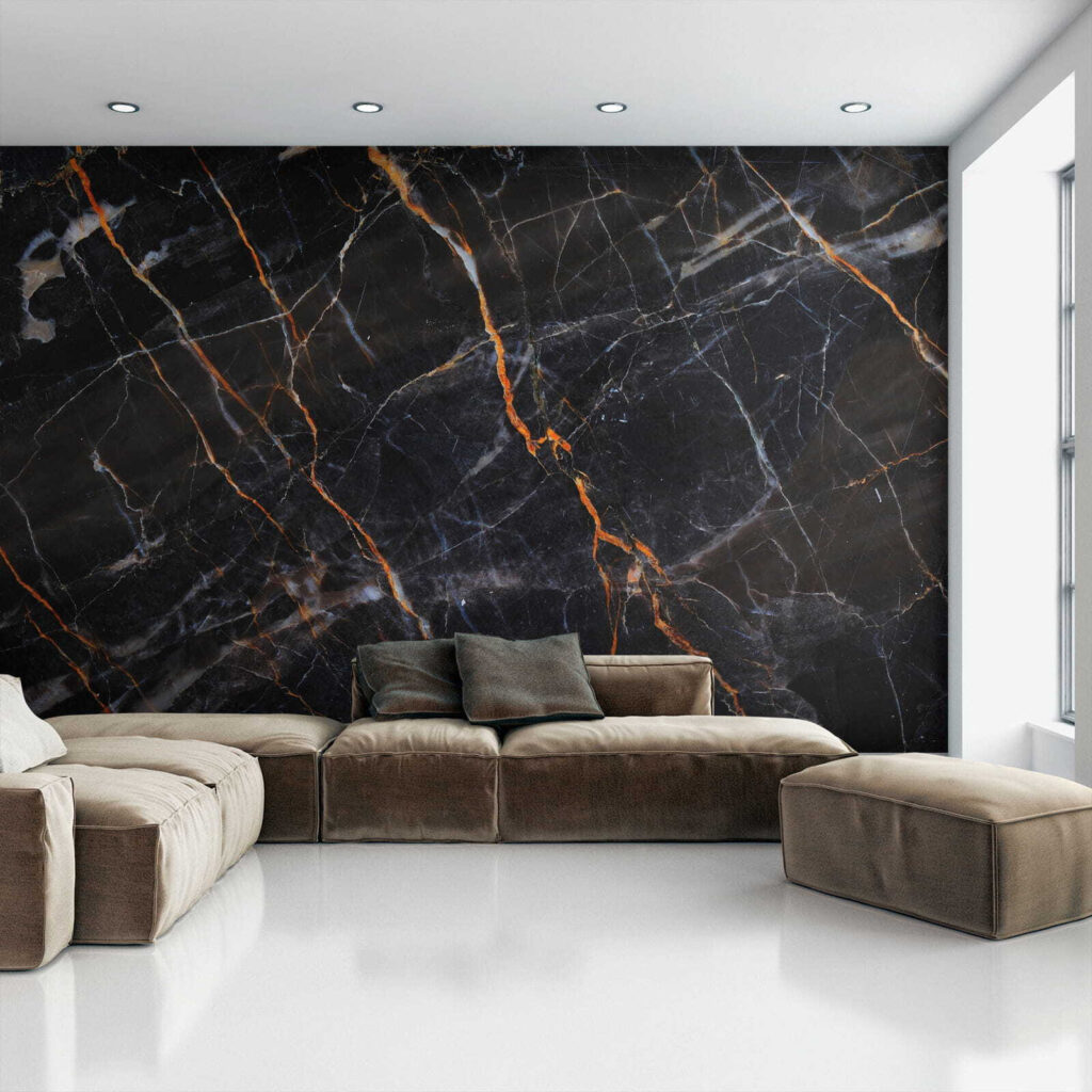 Schwarzer Marmor, feurige Adern — Interieur 6