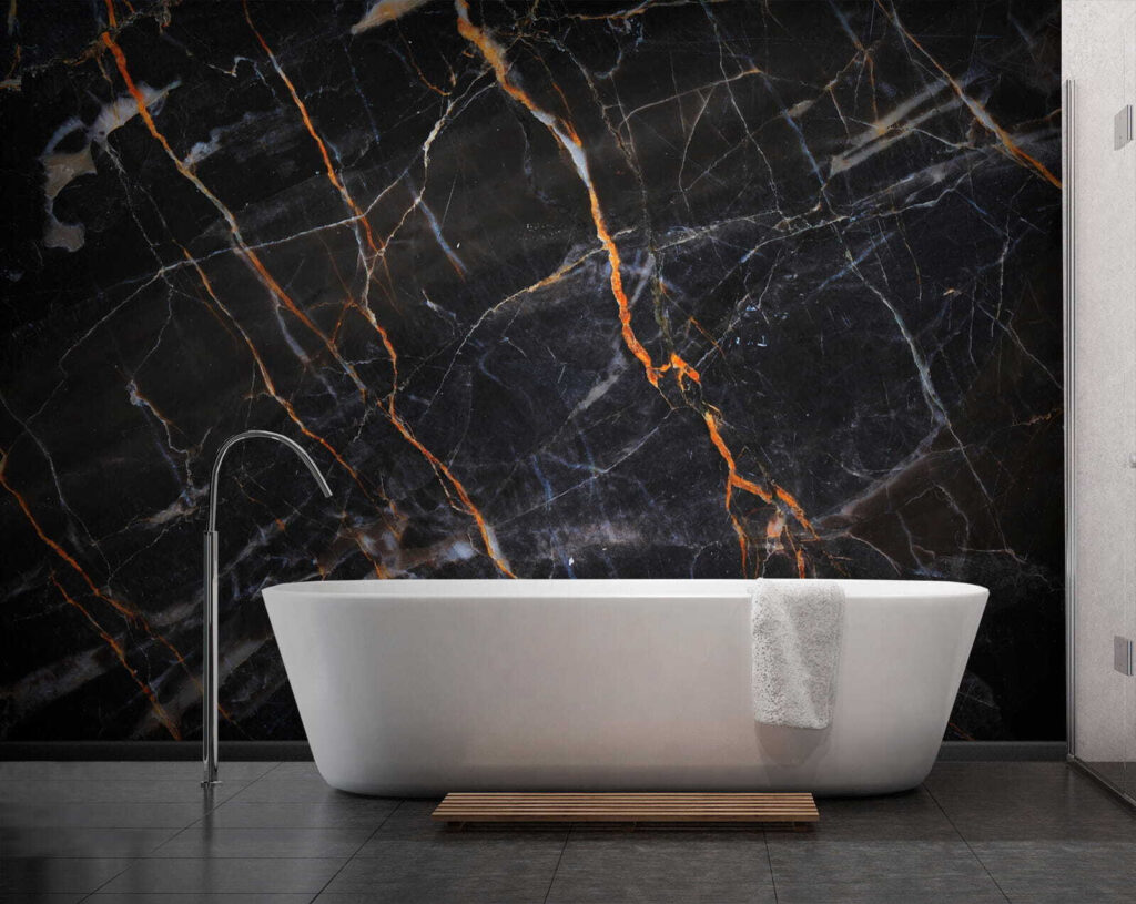Schwarzer Marmor, feurige Adern — Interieur 9
