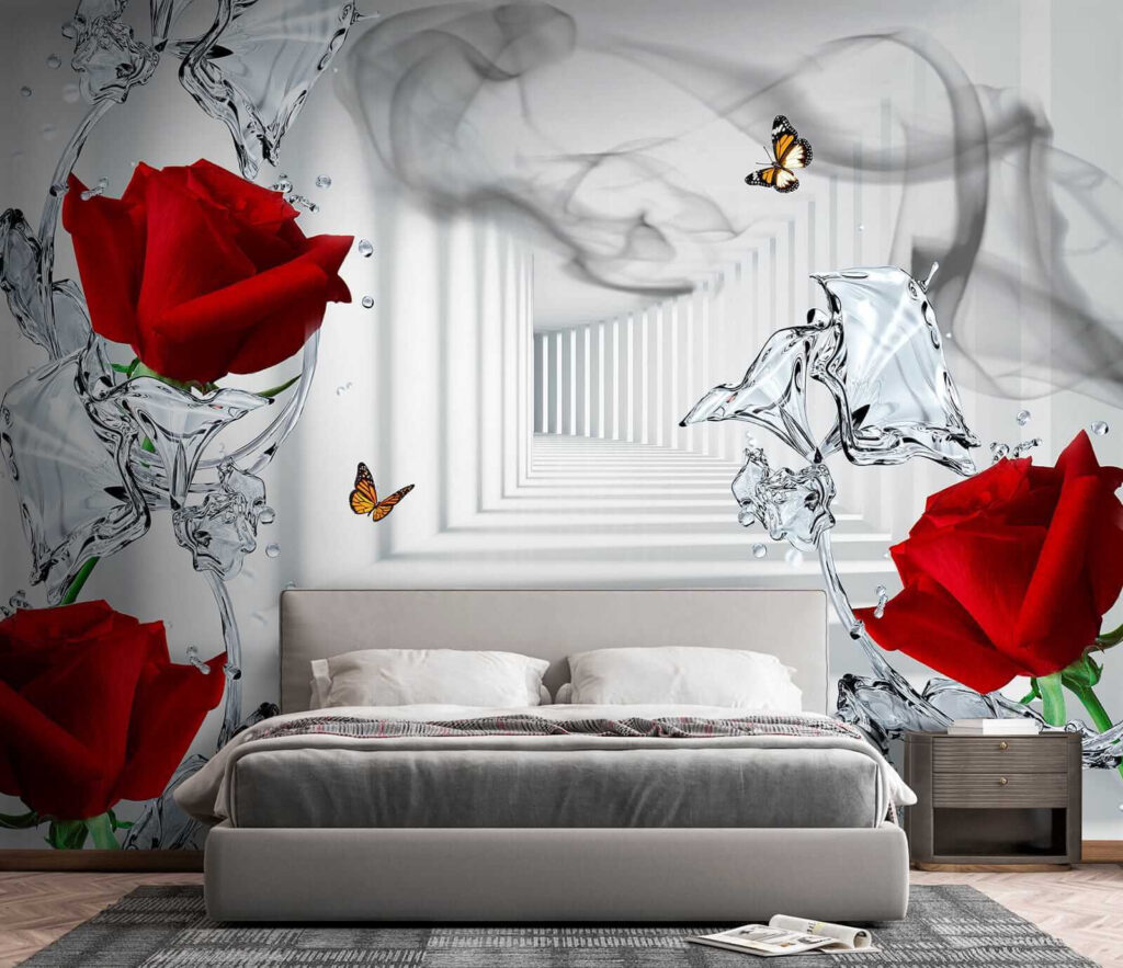Rote Rosen und Schmetterlinge — Interieur 3