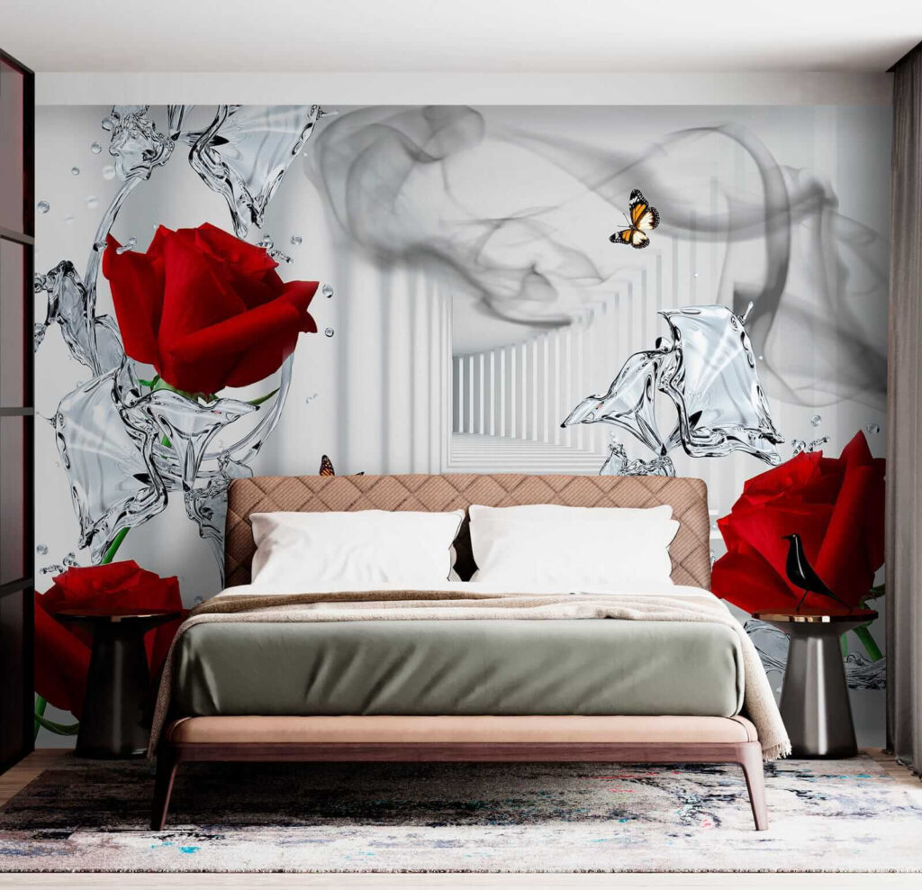 Rote Rosen und Schmetterlinge — Interieur 4