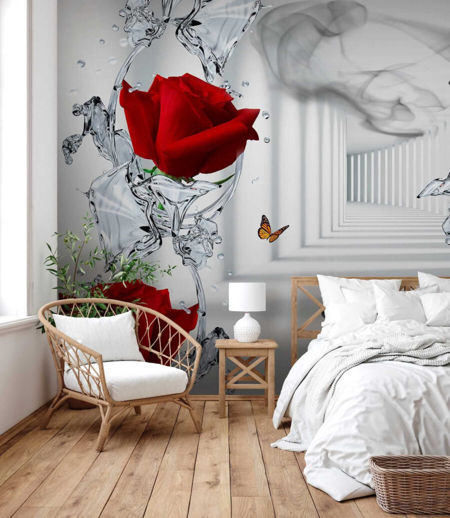 Rote Rosen und Schmetterlinge — Interieur 5