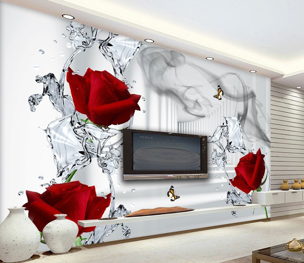 Rote Rosen und Schmetterlinge — Interieur 1