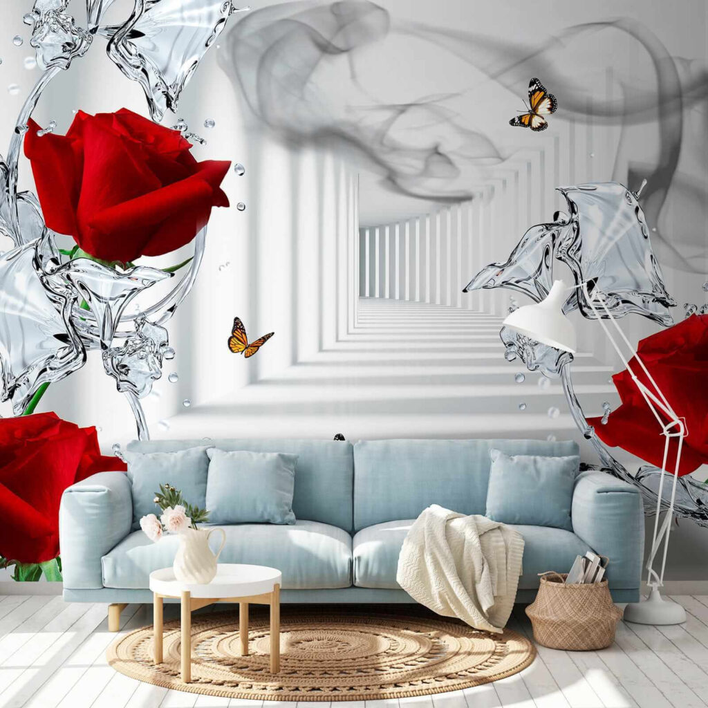 Rote Rosen und Schmetterlinge — Interieur 6