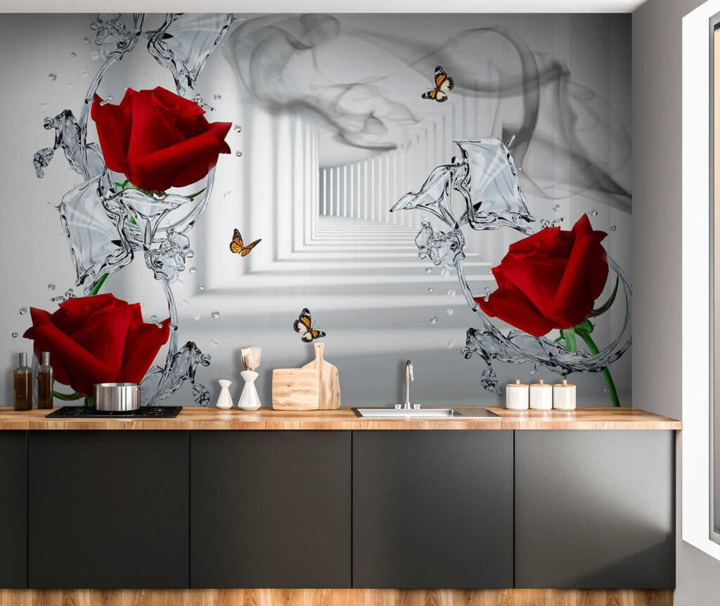 Rote Rosen und Schmetterlinge — Interieur 7