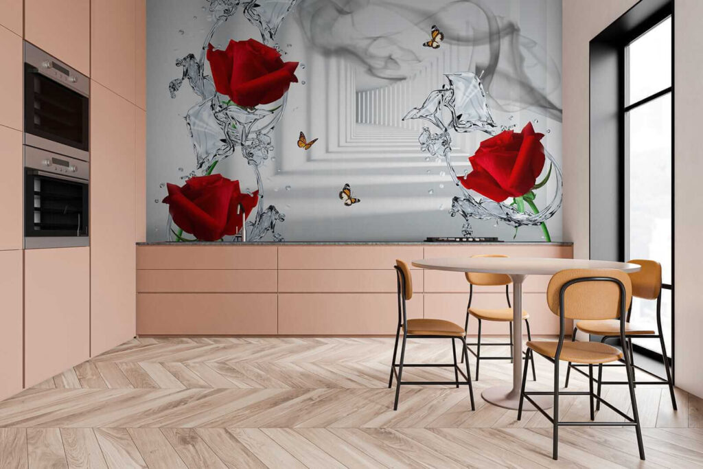 Rote Rosen und Schmetterlinge — Interieur 8