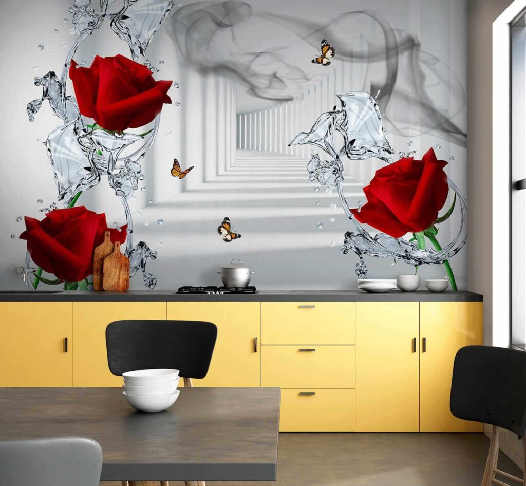 Rote Rosen und Schmetterlinge — Interieur 9
