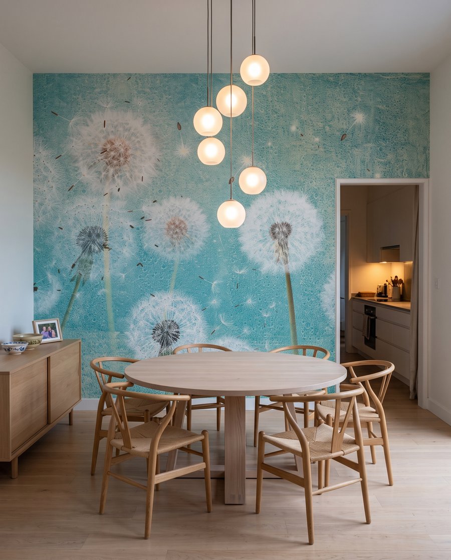 Pusteblumen vor Wassergrün — Interieur 6