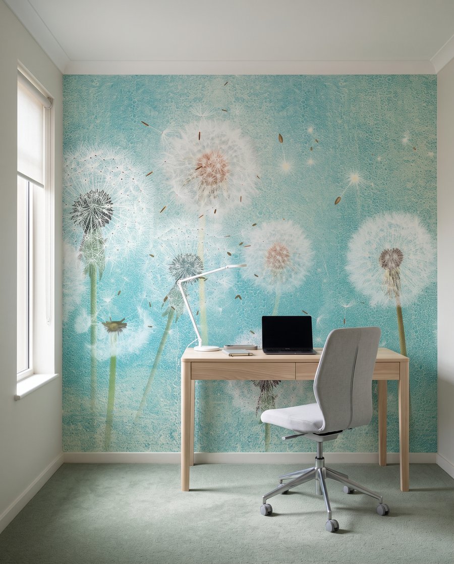 Pusteblumen vor Wassergrün — Interieur 7