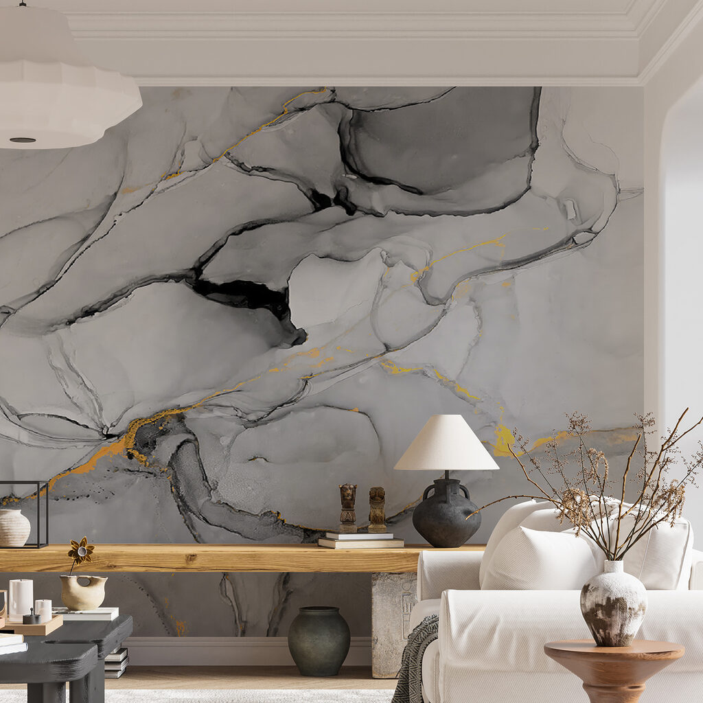 Marmorierung in Schwarz-Weiß — Interieur 7