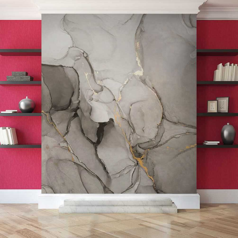 Marmorierung in Schwarz-Weiß — Interieur 3