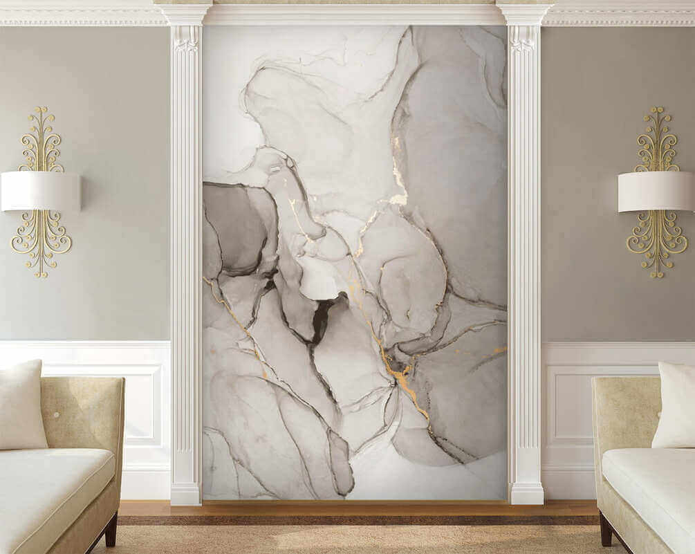 Marmorierung in Schwarz-Weiß — Interieur 4