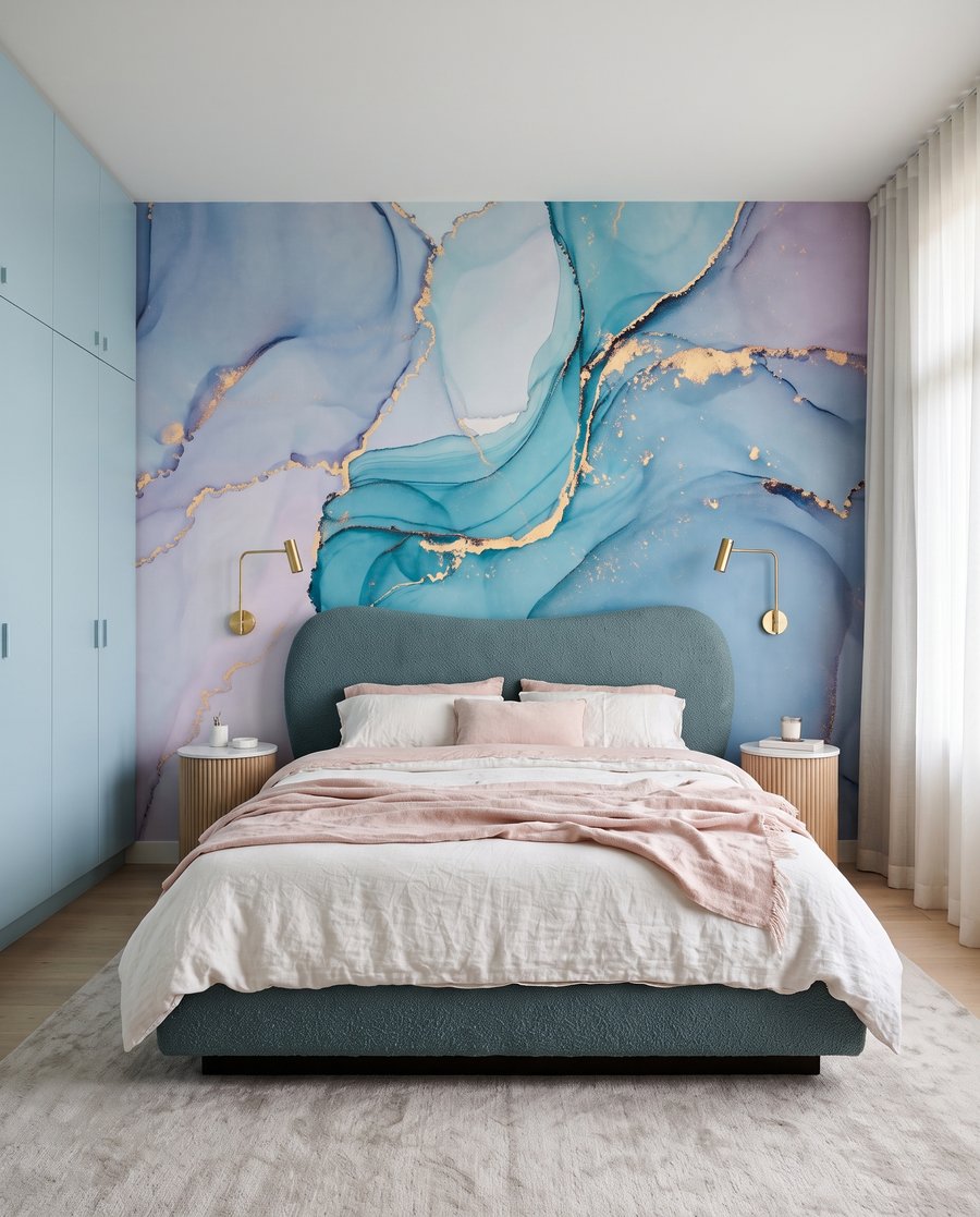 Zartblau mit Gold — Interieur 2